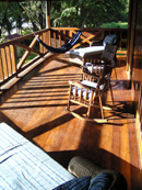 front porch upstairs at the beach vill in costa rica