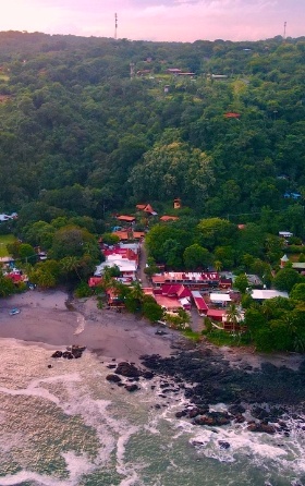 sunrise over the ocean facing Montezuma
