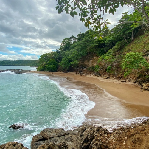 Looking down on Playa Cocolito Montezuma Beach