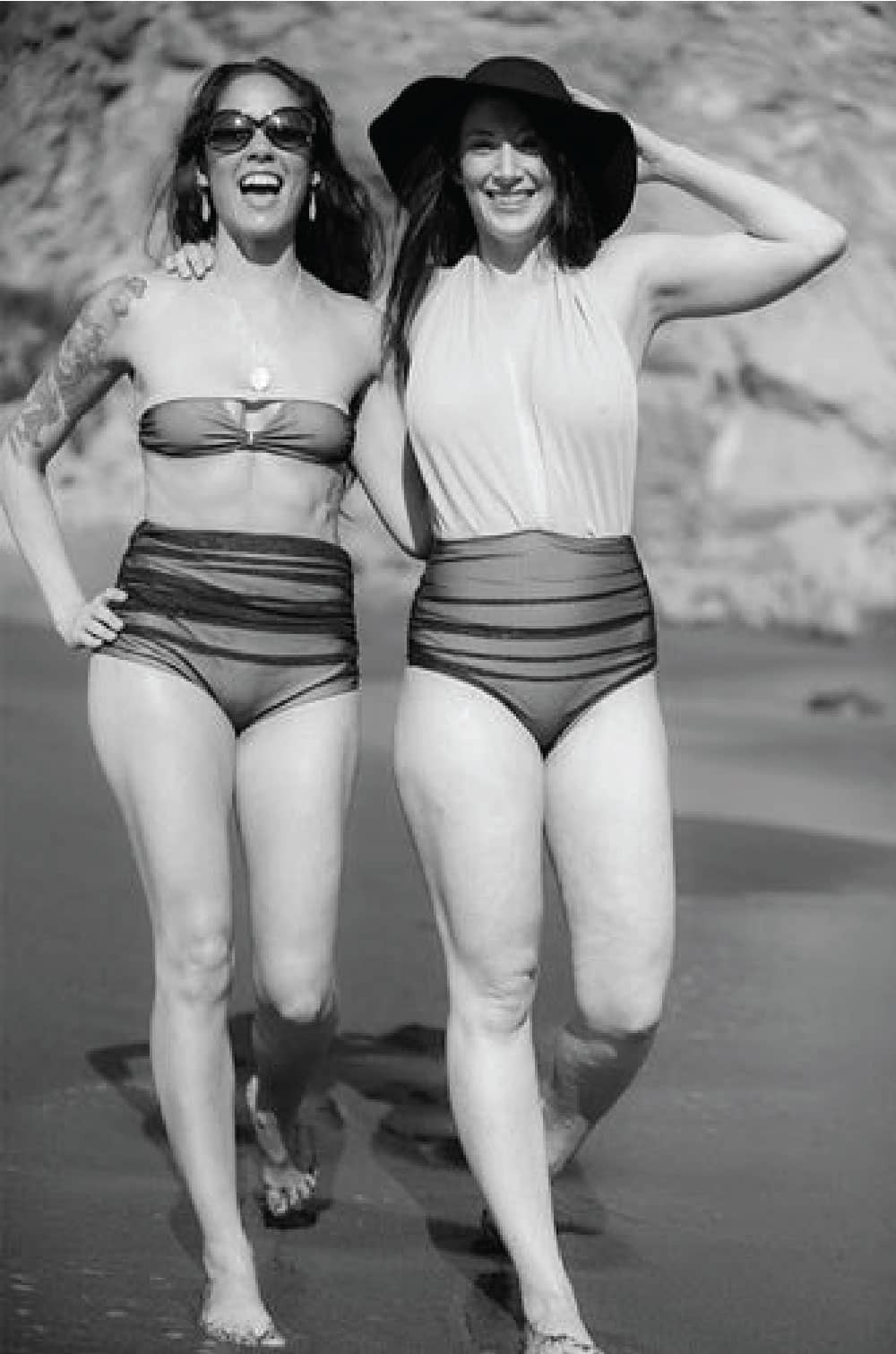 montezuma beach essentials list 2 women black and white